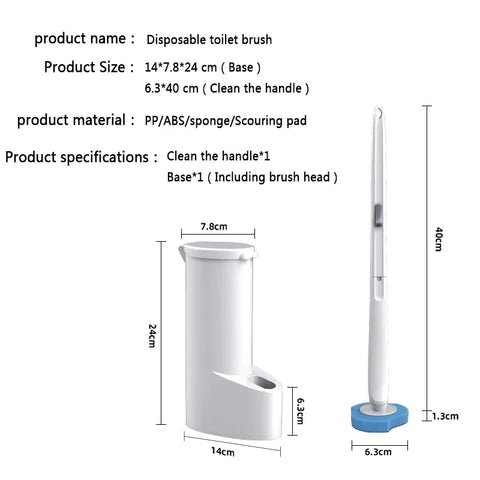 Brosse de toilette jetable avec long manche