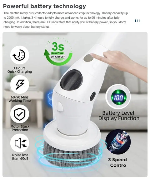 Brosse de nettoyage électrique  pour salle de bain et cuisin