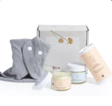 Coffret cadeau de naissance bio - bienvenue au petit dernier !